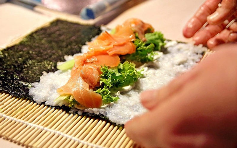 BambooMN BambooMN 153 Hangiri Oke Sushi Rice Cooling BowlTub with Lid 19 Pieces Making Serving Accessory Kit  Jumbo  - Image 5