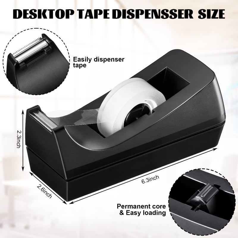 Lanties 10 Pack Desktop Tape Dispenser Tape Roll Non Skid Base Tape Dispensers for Office Home School (Tape Not Included) - Image 2
