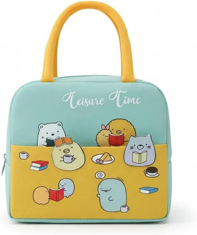 Mobcos Mobcos Teisure Time Sky Blue Large Capacity Insulated Lunch Bag | Waterproof & Stain-Resistant Meal Tote with Advanced Temperature Retention | Durable Polyester Lunch Bag for Office & School