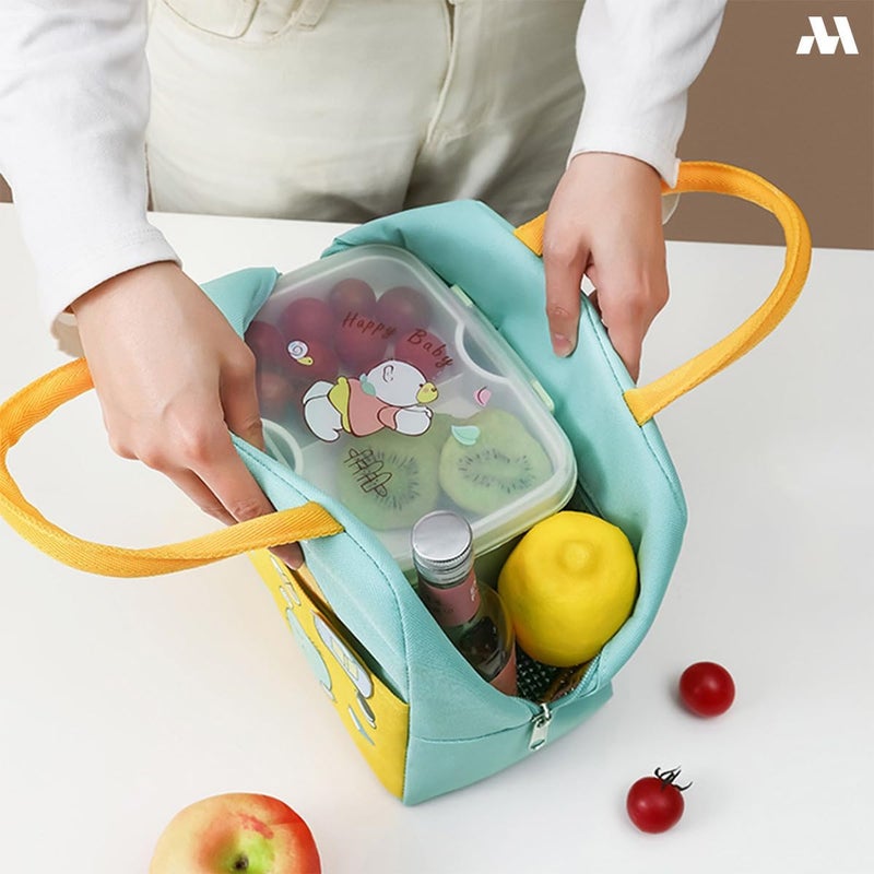 موبكوس حقيبة غداء معزولة كبيرة السعة من موبكوس تيجر تايم، لون أزرق سماوي | حقيبة طعام مقاومة للماء والبقع مع خاصية الحفاظ على درجة الحرارة | حقيبة غداء متينة من البوليستر للمكتب والمدرسة - Image 5