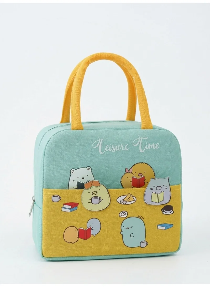 Mobcos Mobcos Teisure Time Sky Blue Large Capacity Insulated Lunch Bag | Waterproof & Stain-Resistant Meal Tote with Advanced Temperature Retention | Durable Polyester Lunch Bag for Office & School