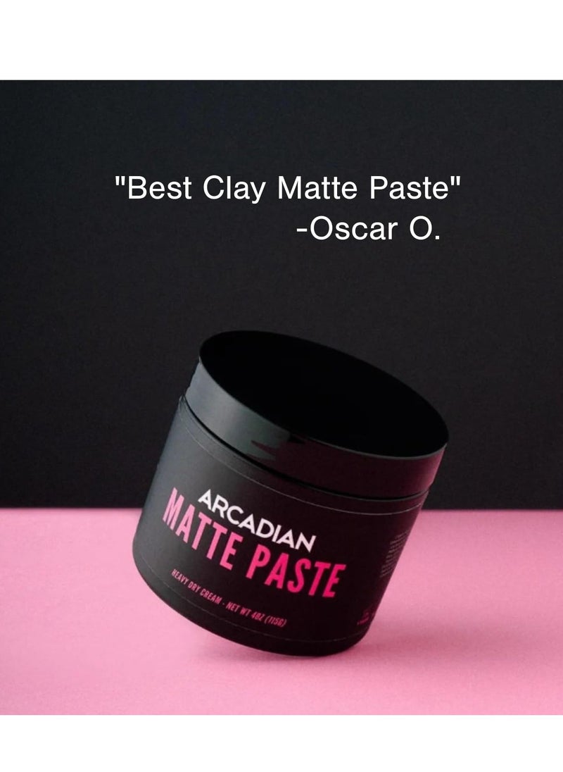 Arcadian Arcadian Grooming Matte Paste – Heavy Hold, Natural Matte Finish, Hair Styling Product for Textured and Structured Looks, Suitable For All Hair Types  - Image 4