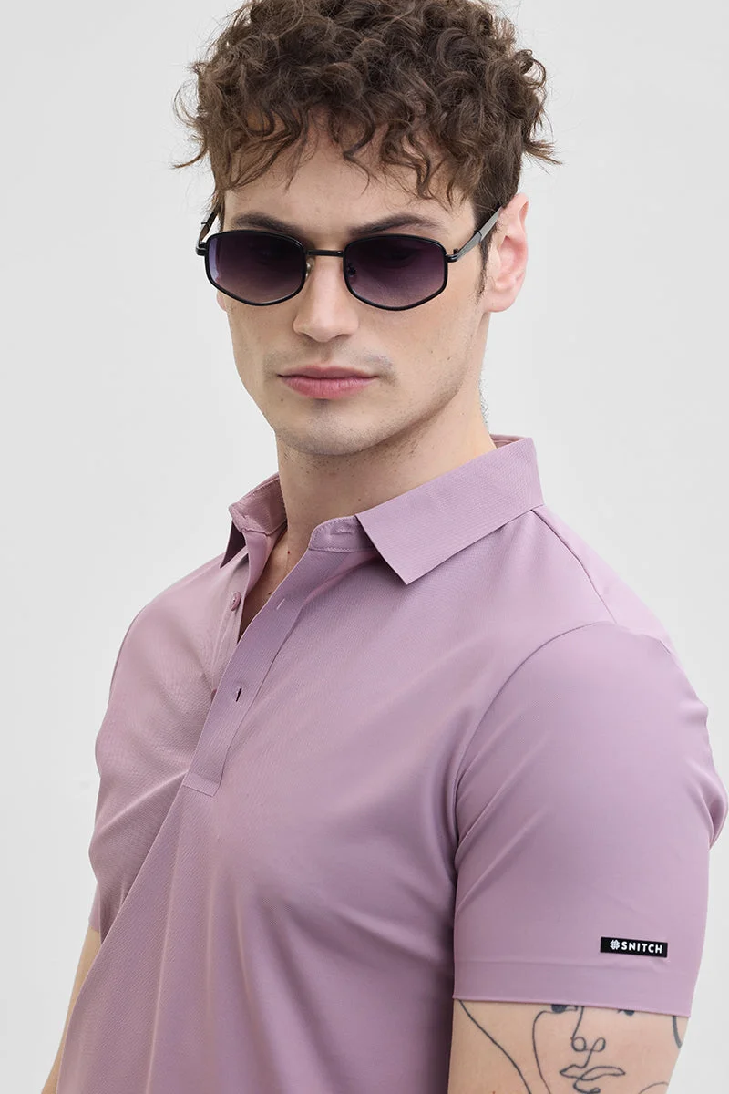 Snitch Purple Purple Technical Stitchless Polo T-Shirt for Men | Best Price UAE