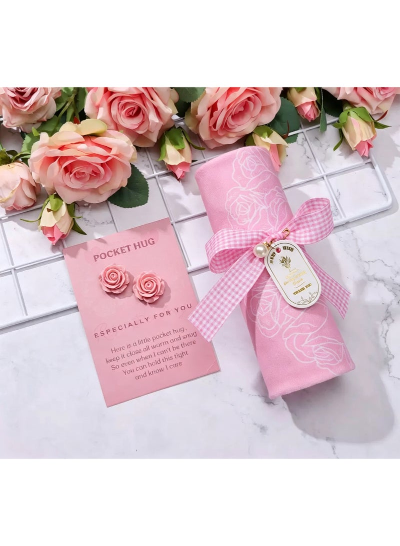 11Pcs Pink Rose Spa Gift Set with 40oz Insulated Car Tumbler & Scented Candle, Women Care Package, Best Birthday & Mother’s Day Gift for Mom, Wife and Friends - Image 4