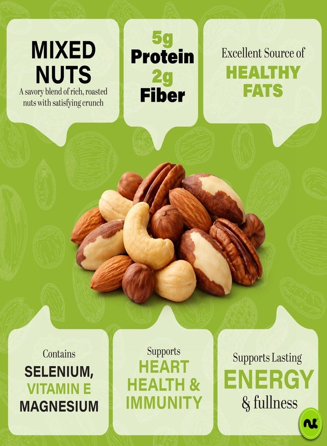 NUT CRAVINGS - Roasted & Salted Mixed Nuts - Brazils, Brazil, Pecan, Almond, Hazelnut, Cashew (16oz - 1 LB) Packed Fresh in Resealable Bag - Food Assortments - Image 2