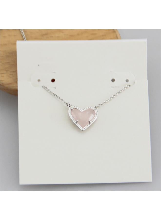 European And American Jewelry Love-shaped Peach Heart Short Necklace Clavicle Chain