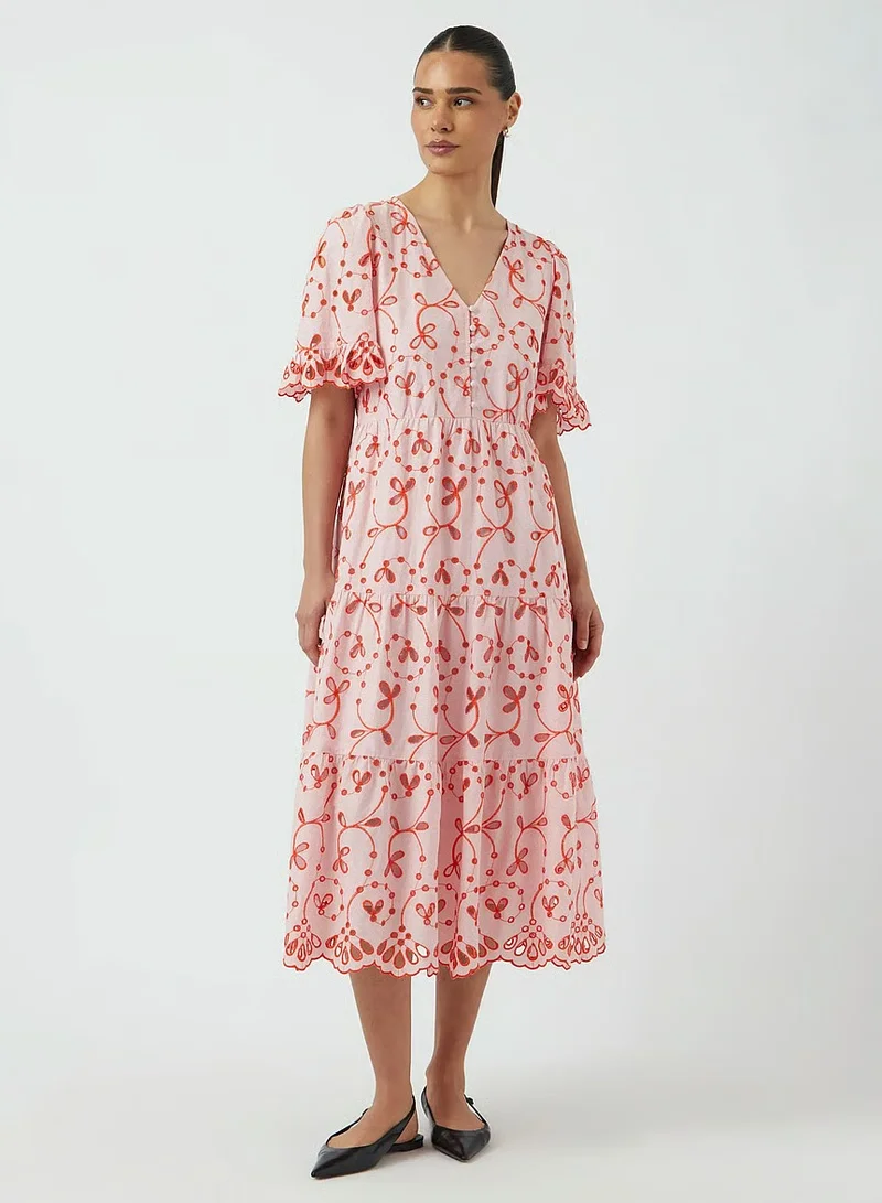 Yas  YASKANIKKA 2/4 CONTRAST MIDI DRESS for Women | Best Price UAE