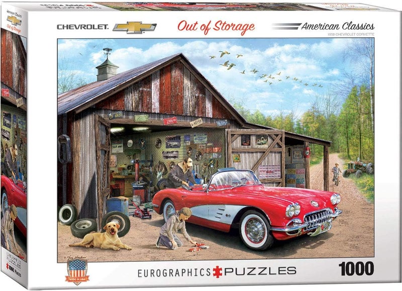 eurographics Out of Storage 1959 Corvette by Greg Girdano 1000Piece Puzzle - Image 1