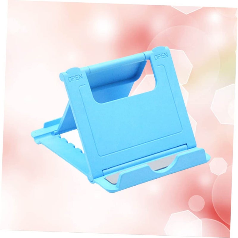 Blue Foldable Phone Holder Portable Tablet Stand Multi Angle - Image 3