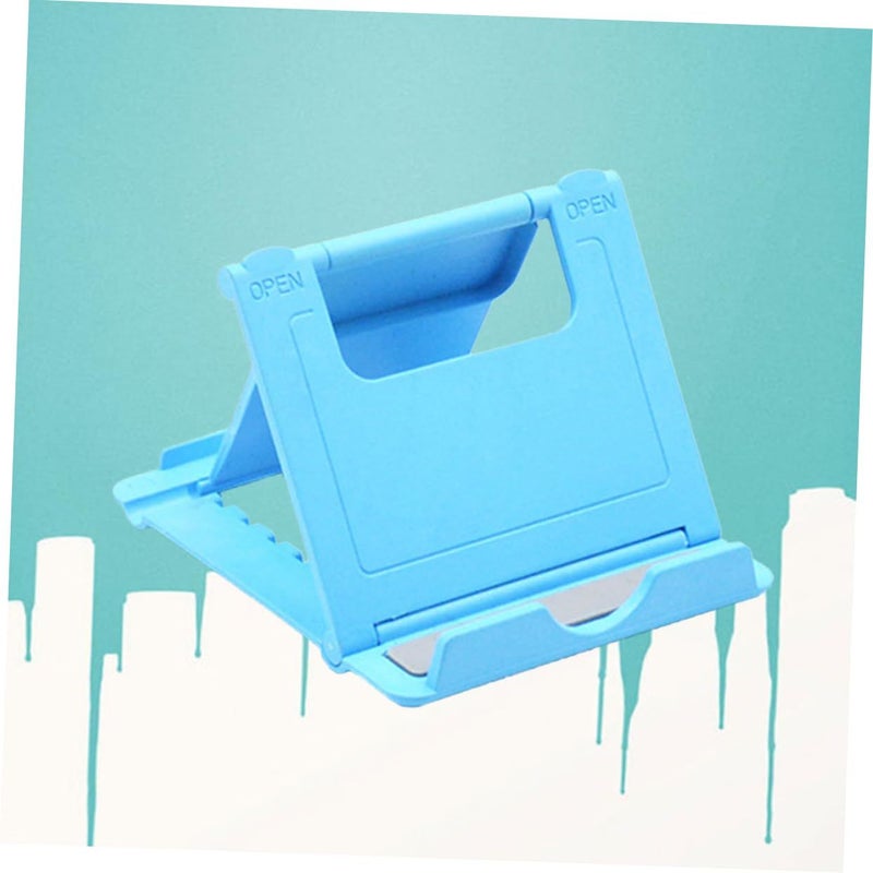 Blue Foldable Phone Holder Portable Tablet Stand Multi Angle - Image 5