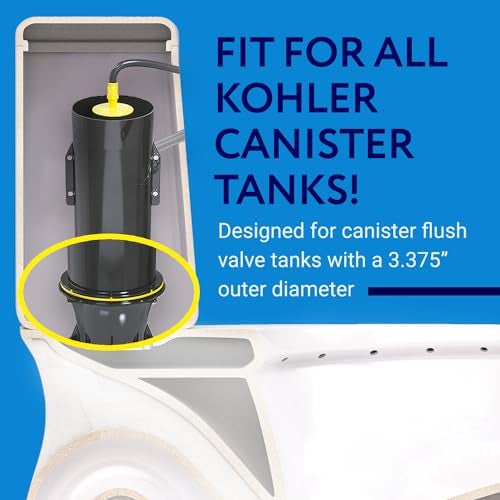 IMPRESA Flush Valve Seal - Durable Rubber & Toilet Gasket Kit - Quick 3-Minute Install & Gasket Replacement - Compatible with Kohler Toilet Tank GP1059291 & Flush Seal Ring - Pack of 5, Yellow - Image 5