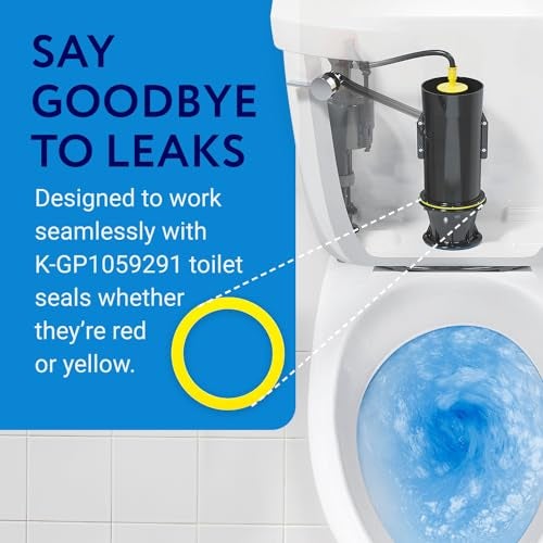 IMPRESA Flush Valve Seal - Durable Rubber & Toilet Gasket Kit - Quick 3-Minute Install & Gasket Replacement - Compatible with Kohler Toilet Tank GP1059291 & Flush Seal Ring - Pack of 5, Yellow - Image 2