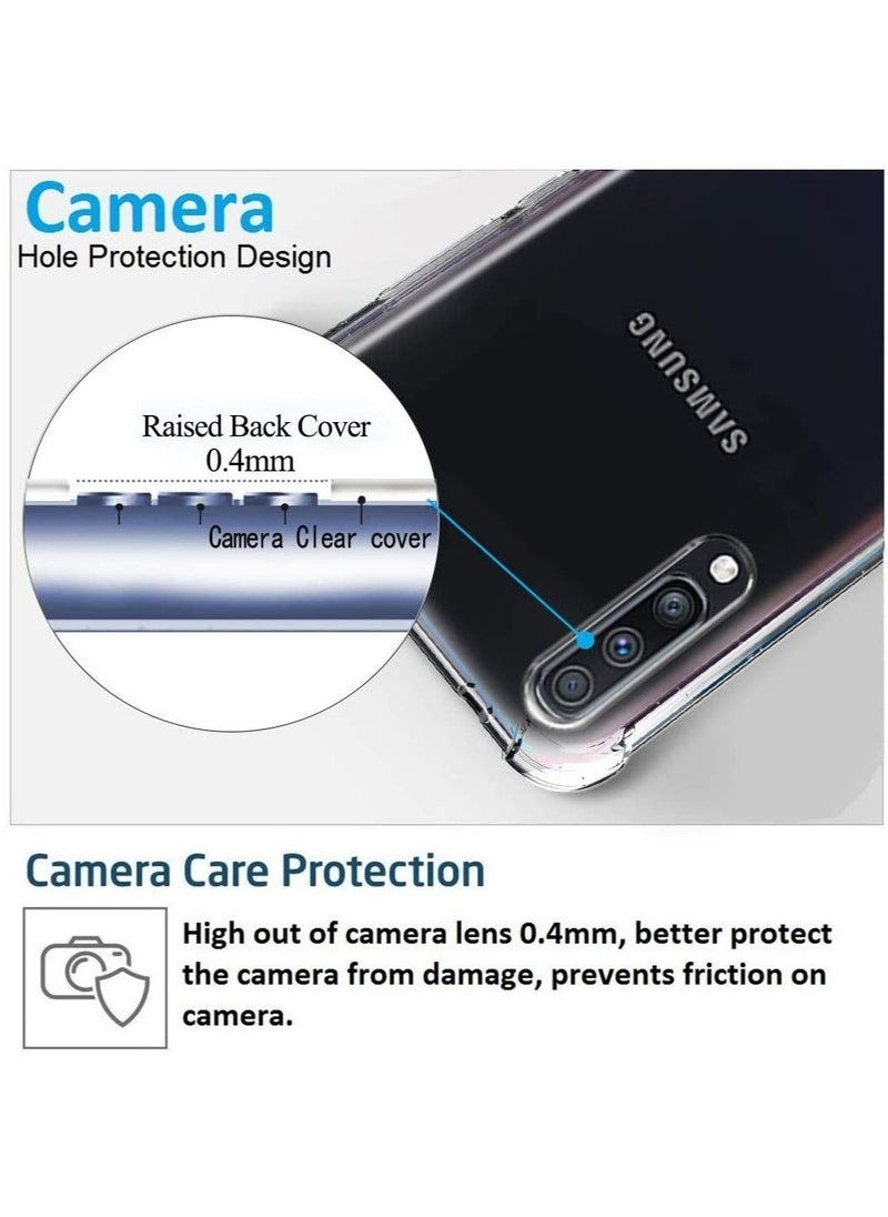 Raxoom Samsung Galaxy A70 Case Cover Protective Shock Absorption Bumper soft Transparent Case (Clear) - Image 2