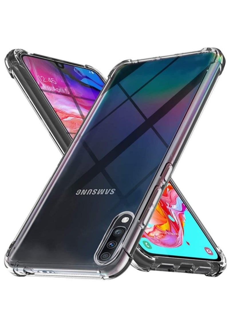 Raxoom Samsung Galaxy A70 Case Cover Protective Shock Absorption Bumper soft Transparent Case (Clear) - Image 5