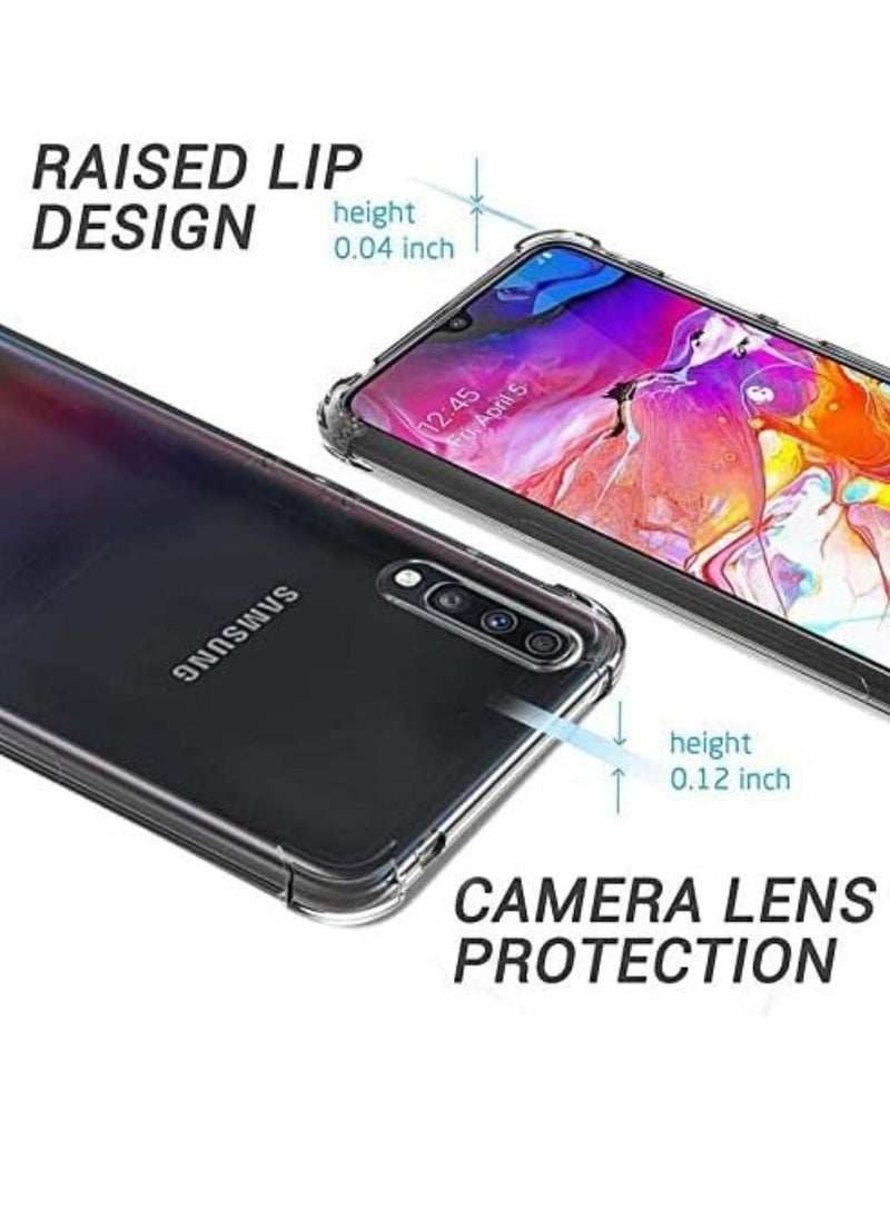 Raxoom Samsung Galaxy A70 Case Cover Protective Shock Absorption Bumper soft Transparent Case (Clear) - Image 4
