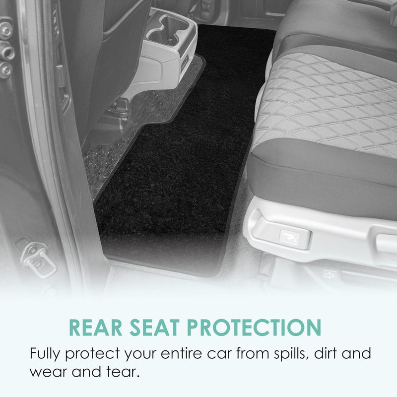 FH Group Automotive Floor Mats Black Carpet Floor Mat for Mini Van and Cars, Universal Fit, All Purpose Car Floor Mats, Carpet Protector Mat for Most Sedan, SUV, Truck Floor Mats, Rear Set - Image 4