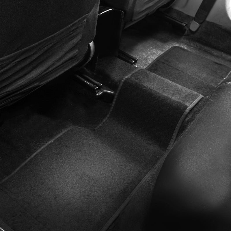 FH Group Automotive Floor Mats Black Carpet Floor Mat for Mini Van and Cars, Universal Fit, All Purpose Car Floor Mats, Carpet Protector Mat for Most Sedan, SUV, Truck Floor Mats, Rear Set - Image 2