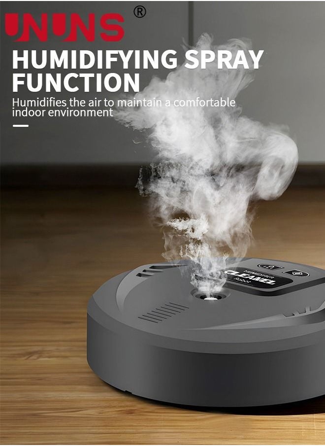 UNUNS - Robot Vacuum Cleaner,2 In 1 Automatic Smart Robotic Sweeping And Mopping,Intelligent Precision Jet Spray Robot Mop With Purple lamp,For Pet Hair,Hard Floor,Carpet - Image 1