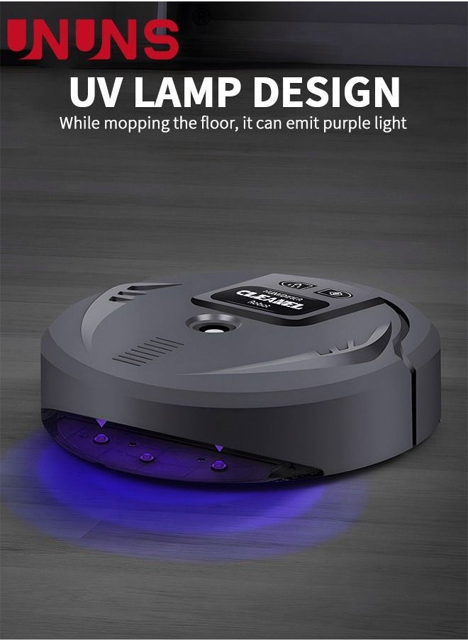 UNUNS - Robot Vacuum Cleaner,2 In 1 Automatic Smart Robotic Sweeping And Mopping,Intelligent Precision Jet Spray Robot Mop With Purple lamp,For Pet Hair,Hard Floor,Carpet - Image 1