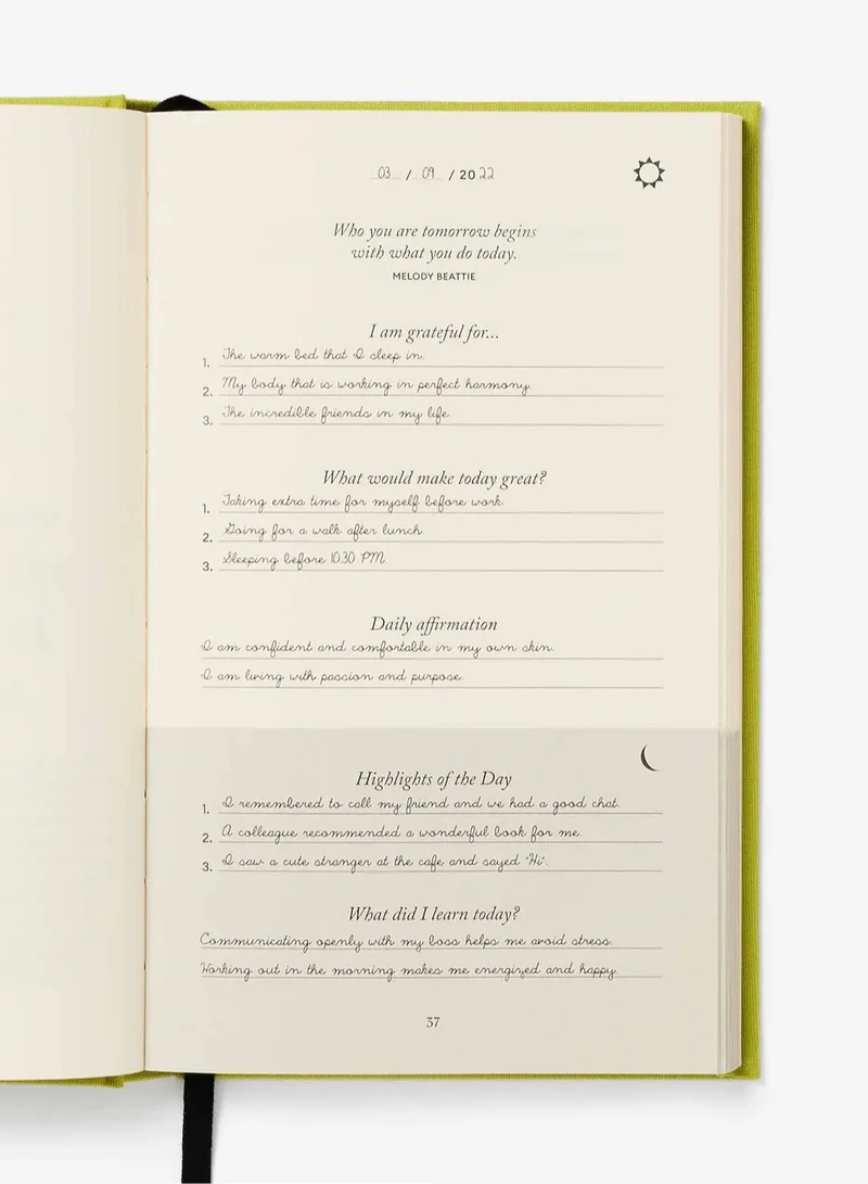 Intelligent Change Green Hardcover Five-Minute Journal