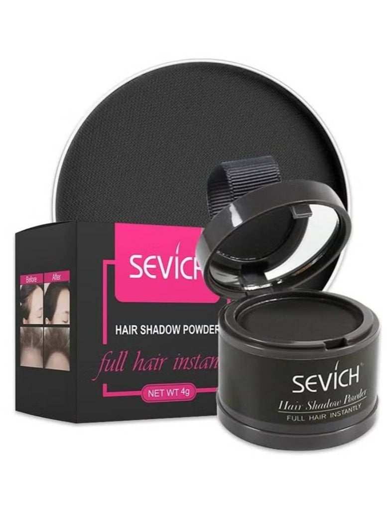 Sevich Instantly Hairline Shadow Hairline Powder Quick Cover Hair Root Concealer Eyebrows & Beard Line Hair Root Touch Up for Thinning Hairline Windproof & Sweatproof (Black) - Image 3