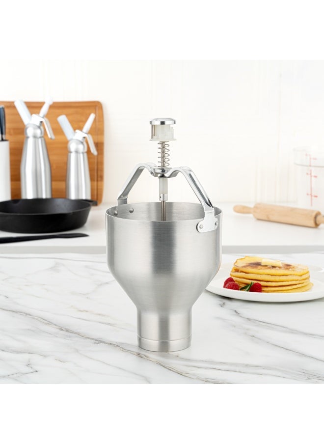Restaurantware - Met Lux 88 Ounce Waffle Batter Dispenser, 1 Durable Pancake Dropper - Easy To Use, With Portion Control Dial Settings, Aluminum Cupcake Batter Dispenser, Make Crepes or Biscuits - Image 1