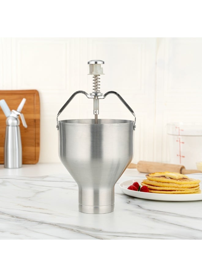 Restaurantware - Met Lux 88 Ounce Waffle Batter Dispenser, 1 Durable Pancake Dropper - Easy To Use, With Portion Control Dial Settings, Aluminum Cupcake Batter Dispenser, Make Crepes or Biscuits - Image 1