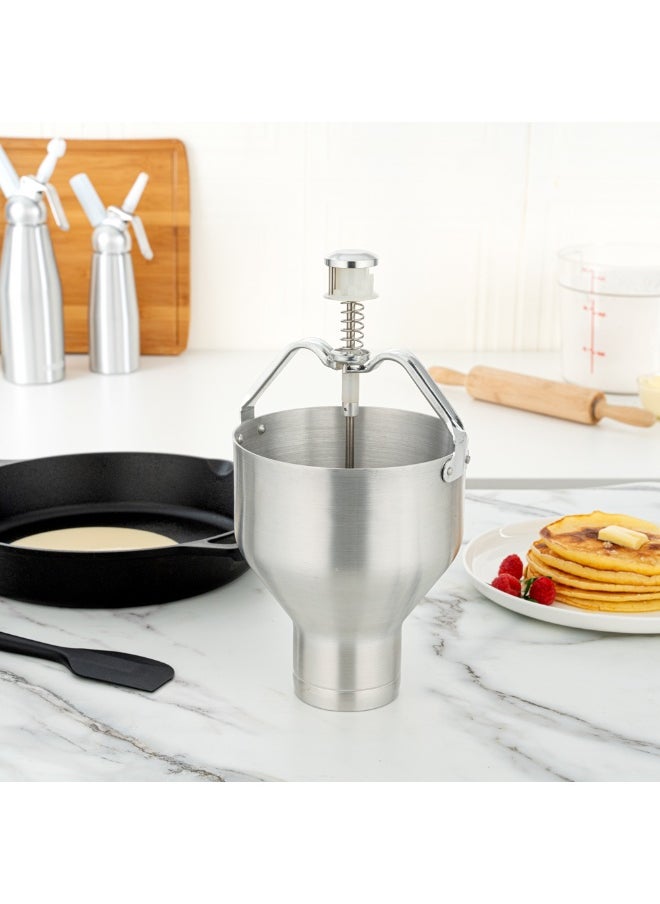 Restaurantware - Met Lux 88 Ounce Waffle Batter Dispenser, 1 Durable Pancake Dropper - Easy To Use, With Portion Control Dial Settings, Aluminum Cupcake Batter Dispenser, Make Crepes or Biscuits - Image 1