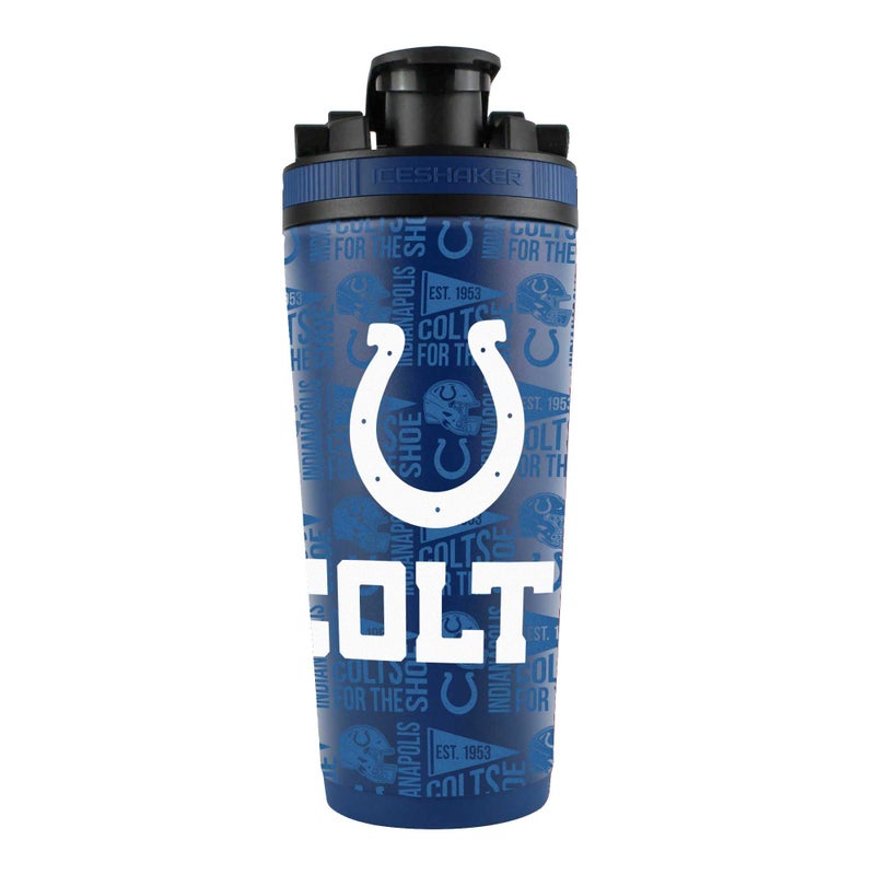 WinCraft Indianapolis Colts 26oz 4D Stainless Steel Ice Shaker Bottle