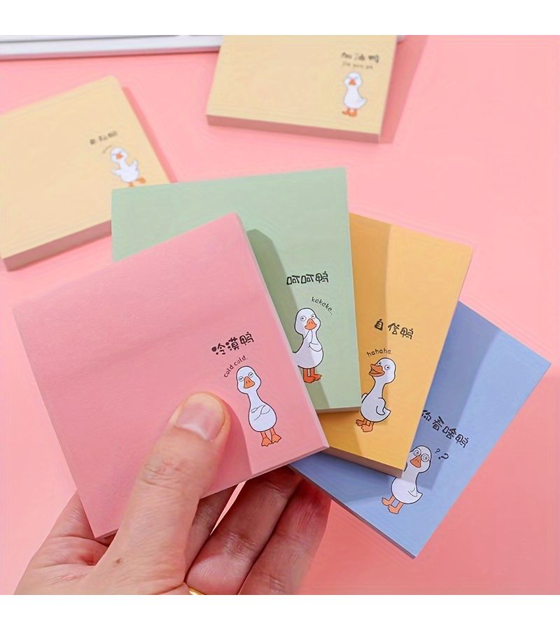 Blue Cute Cartoon Duck Sticky Notes - Image 1