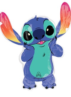 Anagram Giant Stitch Foil Balloon, Large Shaped Disney Lilo & Stitch Party Balloon for Kids’ Birthdays & Themed Decorations 
