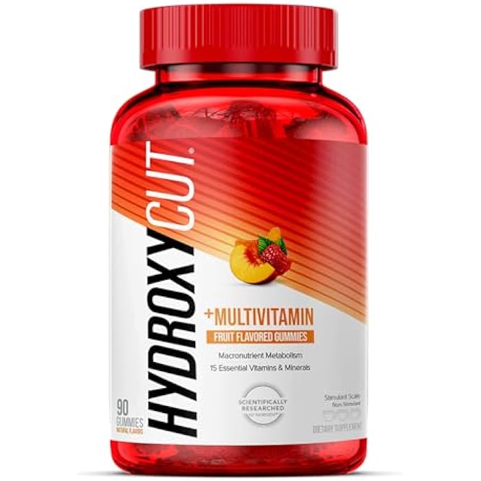 Hydroxycut Gummies - 99% Caffeine Free - Metabolize Carbs, Proteins & Fats - Includes 15 Essential Vitamins & Minerals - for Women & Men - Image 1