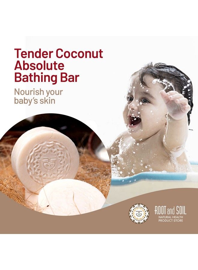 ROOT and SOIL Tender Coconut Absolute Bathing Bar For Babies 100 G ; Newborn & Infant Friendly ; 100% Natural & Herbal ; Ethically Sourced Ingredients ; Sulphatefree ; Crueltyfree ; No Preservatives - Image 3