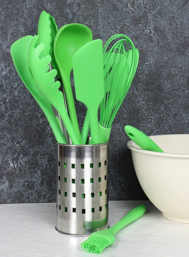 Chef Craft Premium Silicone Angled Spatula, 11 inch, Green - Image 5