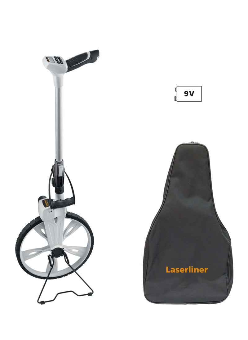 Laserliner - Laserliner Electronic Measuring Wheel, Measurement 0-9,999 Metres, Suitable for Lawn, Soil, Gravel, Wood, Carpet and Road Measuring, with Kickstand and Cloth Carrying Bag, 075.006A - Image 1