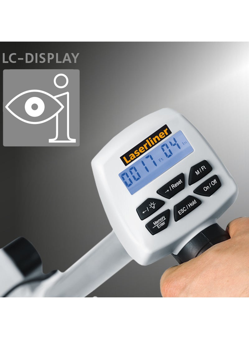 Laserliner - Laserliner Electronic Measuring Wheel, Measurement 0-9,999 Metres, Suitable for Lawn, Soil, Gravel, Wood, Carpet and Road Measuring, with Kickstand and Cloth Carrying Bag, 075.006A - Image 1