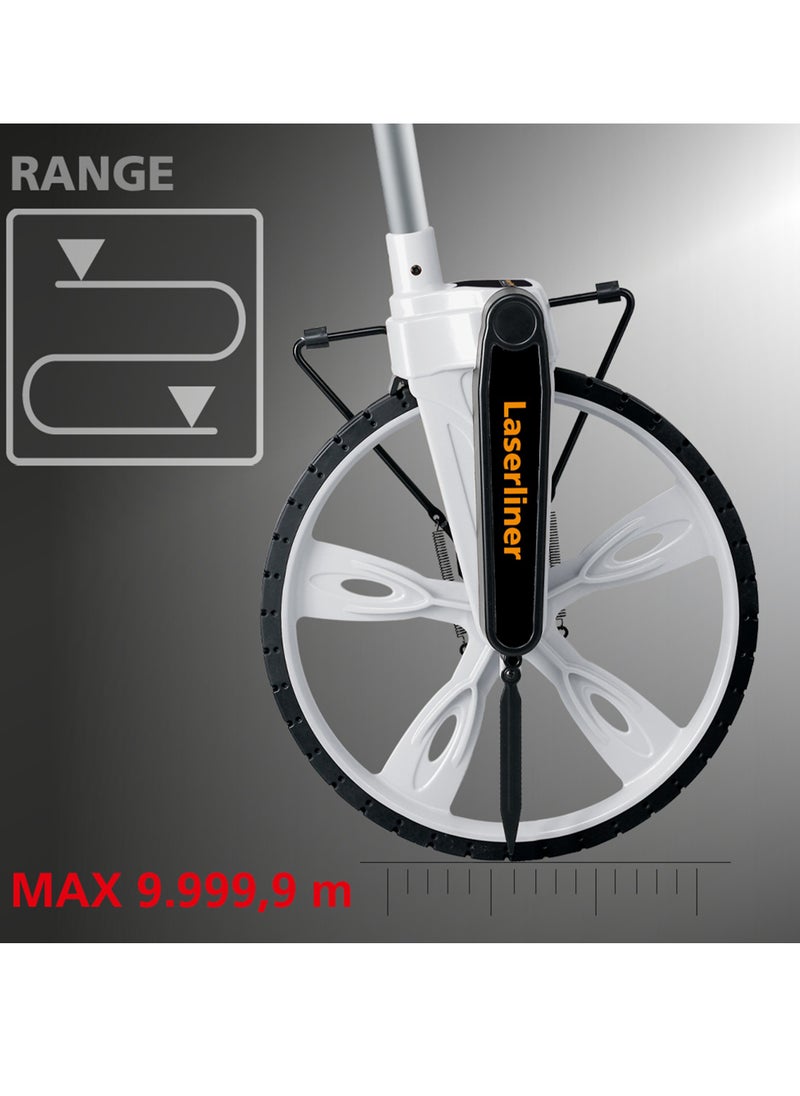 Laserliner - Laserliner Electronic Measuring Wheel, Measurement 0-9,999 Metres, Suitable for Lawn, Soil, Gravel, Wood, Carpet and Road Measuring, with Kickstand and Cloth Carrying Bag, 075.006A - Image 1