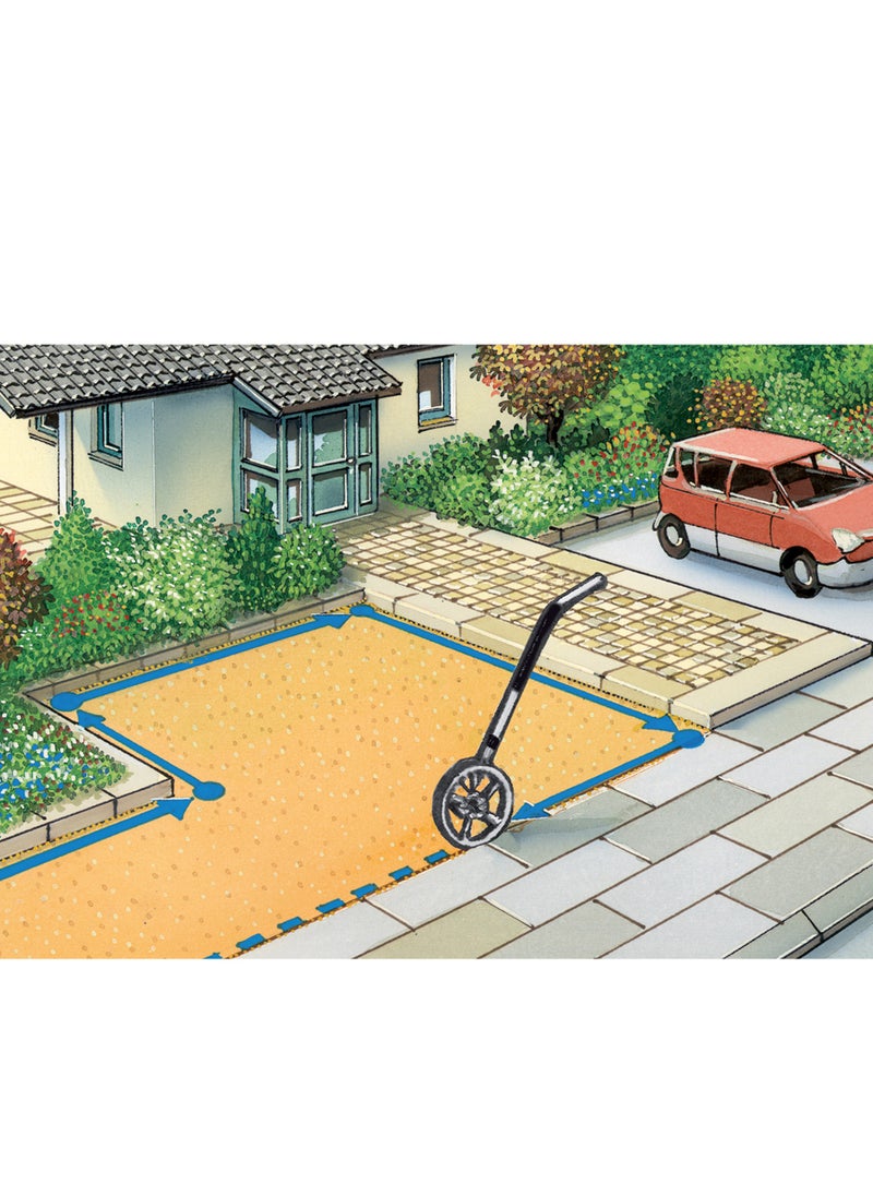 Laserliner - Laserliner Electronic Measuring Wheel, Measurement 0-9,999 Metres, Suitable for Lawn, Soil, Gravel, Wood, Carpet and Road Measuring, with Kickstand and Cloth Carrying Bag, 075.006A - Image 1