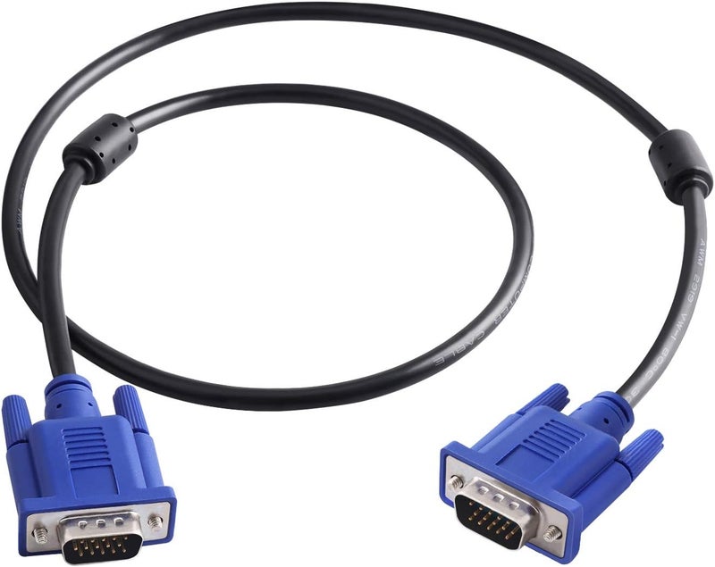 PASOW VGA to VGA Monitor Cable HD15 Male to Male for TV Computer Projector (3 Feet) - Image 1