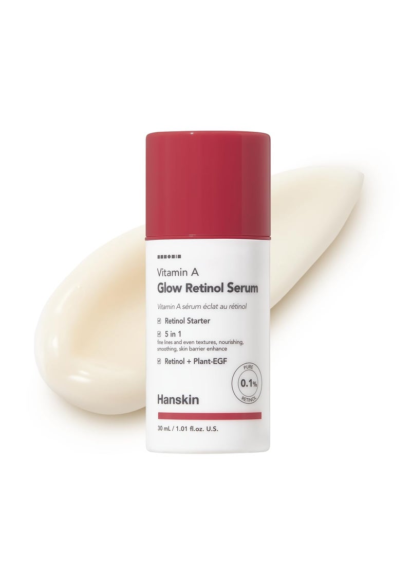 Hanskin 01 Pure Retinol Facial Serum for Face Reduce Fine Lines  Wrinkles Signs of Aging for Day  Night Smoothing Firming Revitalizing Animal Testing Free Korean Skincare 30ml101 FL Oz