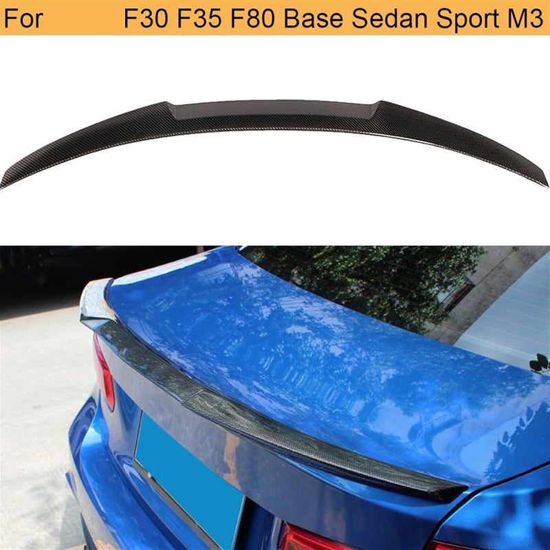 DEMULAX Carbon Fiber Rear Spoiler for BMW F30 F35 F80 M Sport - Image 4