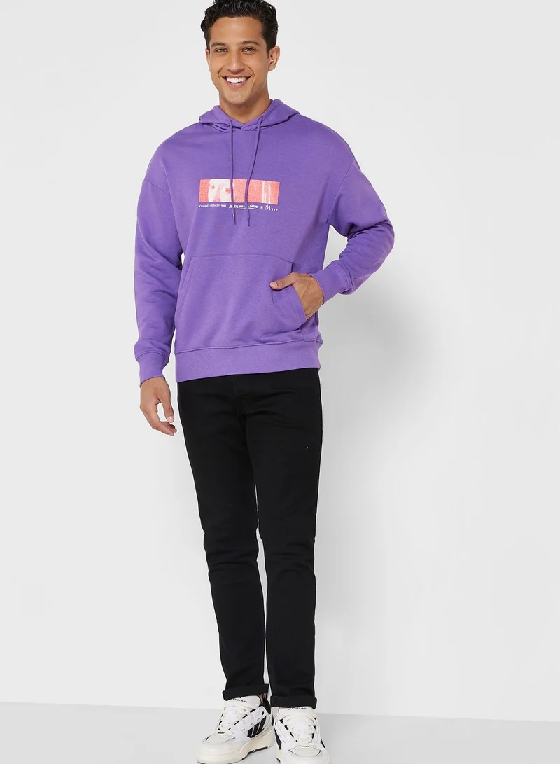 JACK & JONES Graphic Printed Hoodie