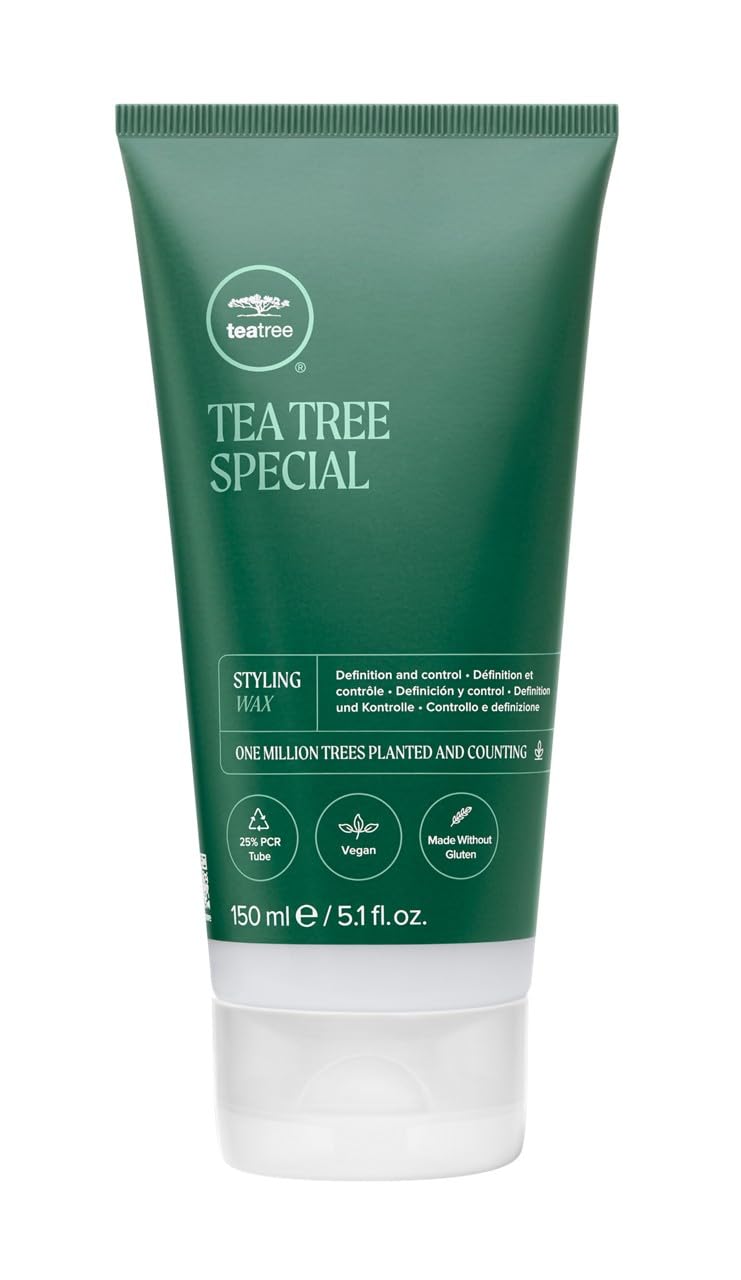 Tea Tree Styling Wax, Adds Definition + Hold, For All Hair Types, 5.1 fl. oz. - Image 1