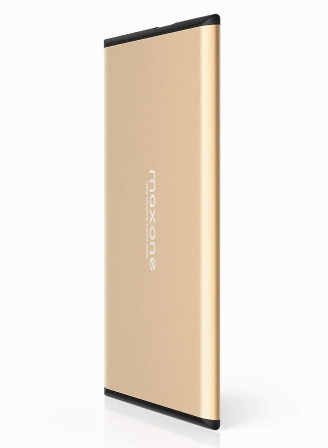 Maxone 500GB Ultra Slim Portable External Hard Drive HDD USB 3.0 for PC, Mac, Laptop, PS4, Xbox one - Gold - Image 1