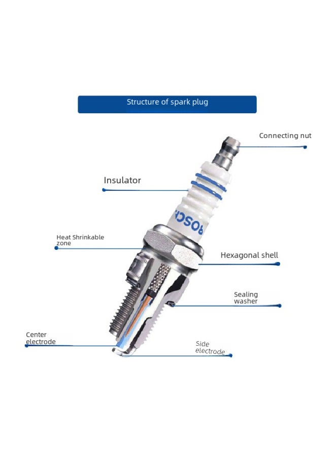 BOSCH Big Head Spark Plug F7tc Chang'an Star Wuling Lechi 168f 170f Gasoline Generator Water Pump - Image 4