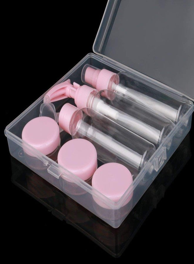 Gopendra pink Plastic Portable Travel Size Empty Bottles for Makeup Cosmetic Toiletries Liquid Containers - Image 1
