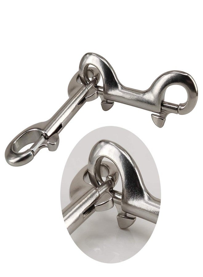 Yeebline Double Ended Bolt Snap Hook, 2-Pack 3-1/2 in 316 Stainless Steel Marine Grade Double End Trigger Snaps Metal Clips for Diving, Dog Leash, Key Chain, Horse Tack, Pet Feed Buckets - Image 4