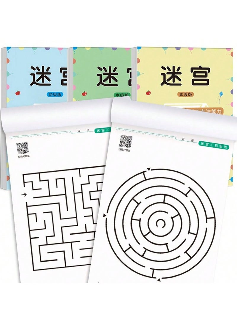 Montessori Maze Puzzle Book, Enhances Logical Thinking and Brain Activity, Suitable for Offices, Schools & Leisure Time, Perfect Birthday & New Year Gift, 64 Pages, Junior Edition  - Image 3