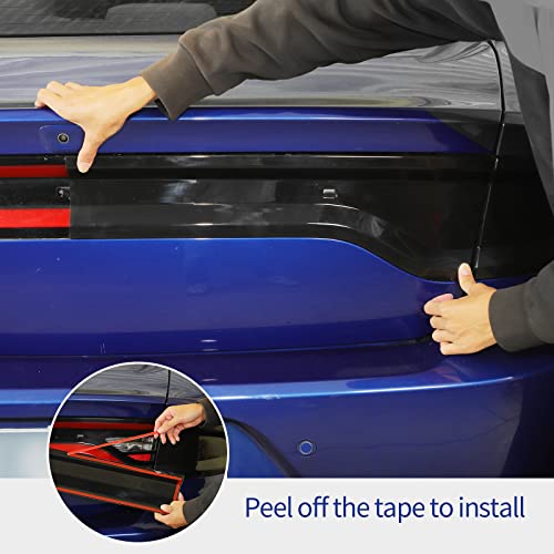 Hoolcar Tail Light Lamp Cover Guard Trim Bezel Frame Decor Exterior Accessories for 2015-2022 Dodge Charger, Smoked Black - Image 5