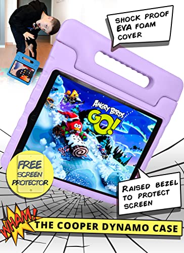 cooper Official Cooper Dynamo Kids iPad Pro 12.9 Case for 1st/2nd Generation (2015/2017) | Unbreakable Protection, Magic Handle, Stand & Pencil Holder (NOT for 2018-2022 3rd-6th Gen) (Lollipop Violet) - Image 3